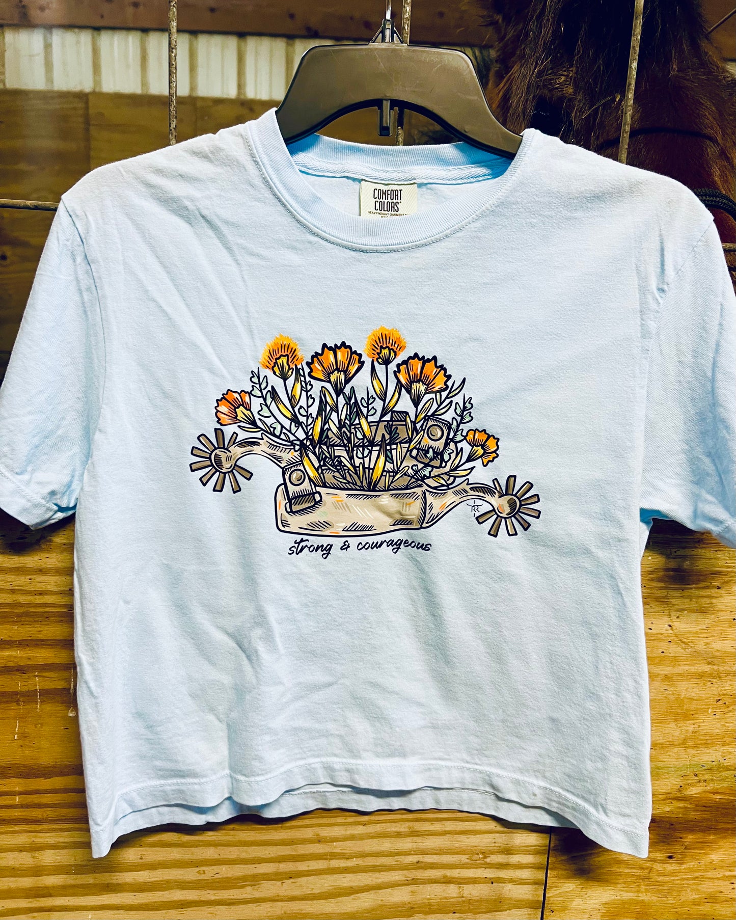 Strong & Courageous ~ Ladies Cropped Top