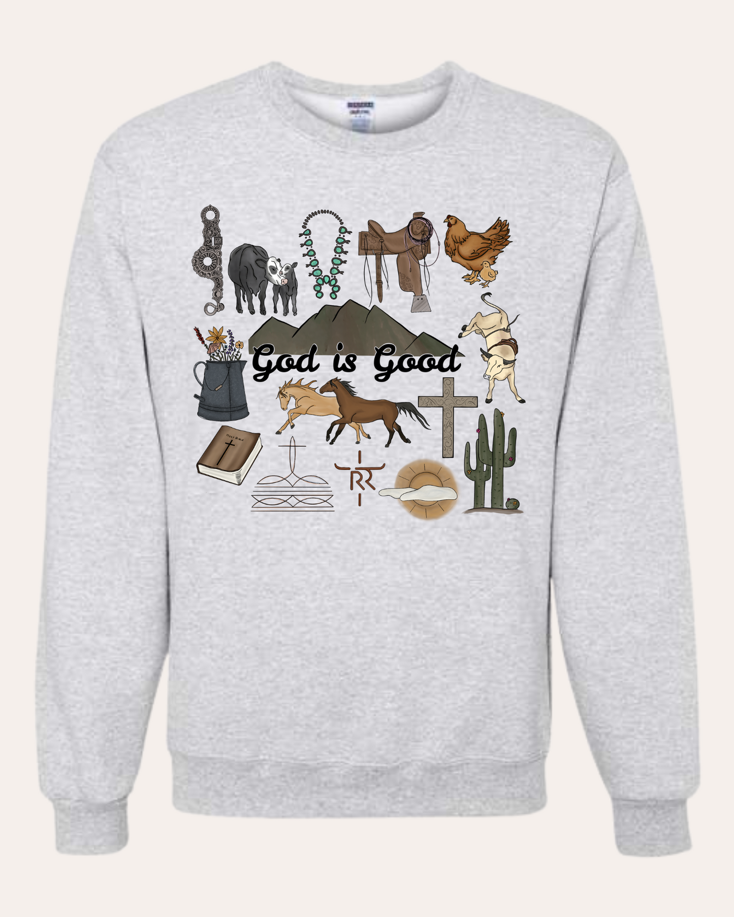 God is Good Crewneck - Grey