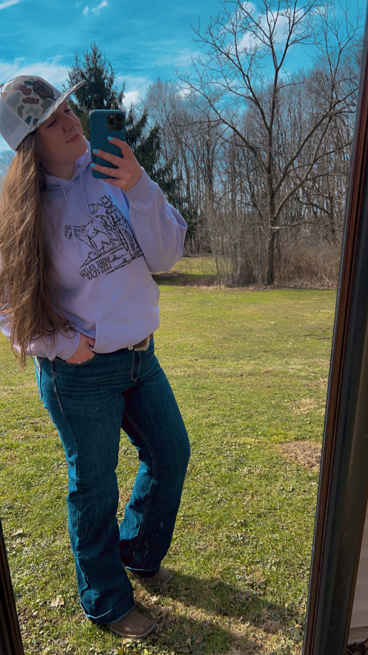 Faith > Fear Hoodie - Violet