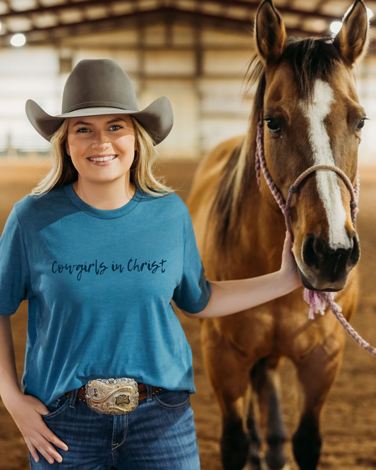 Cowgirls in Christ Tee - Dark Teal