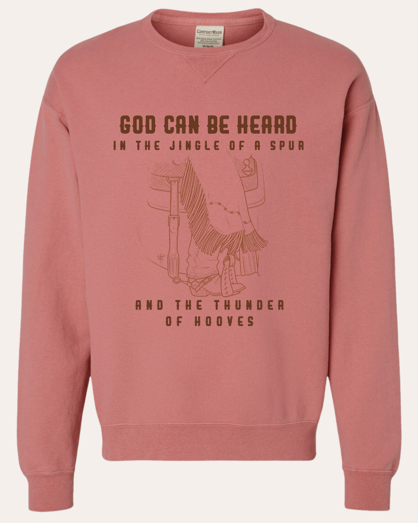 God Can Be Heard Crewneck - Mauve