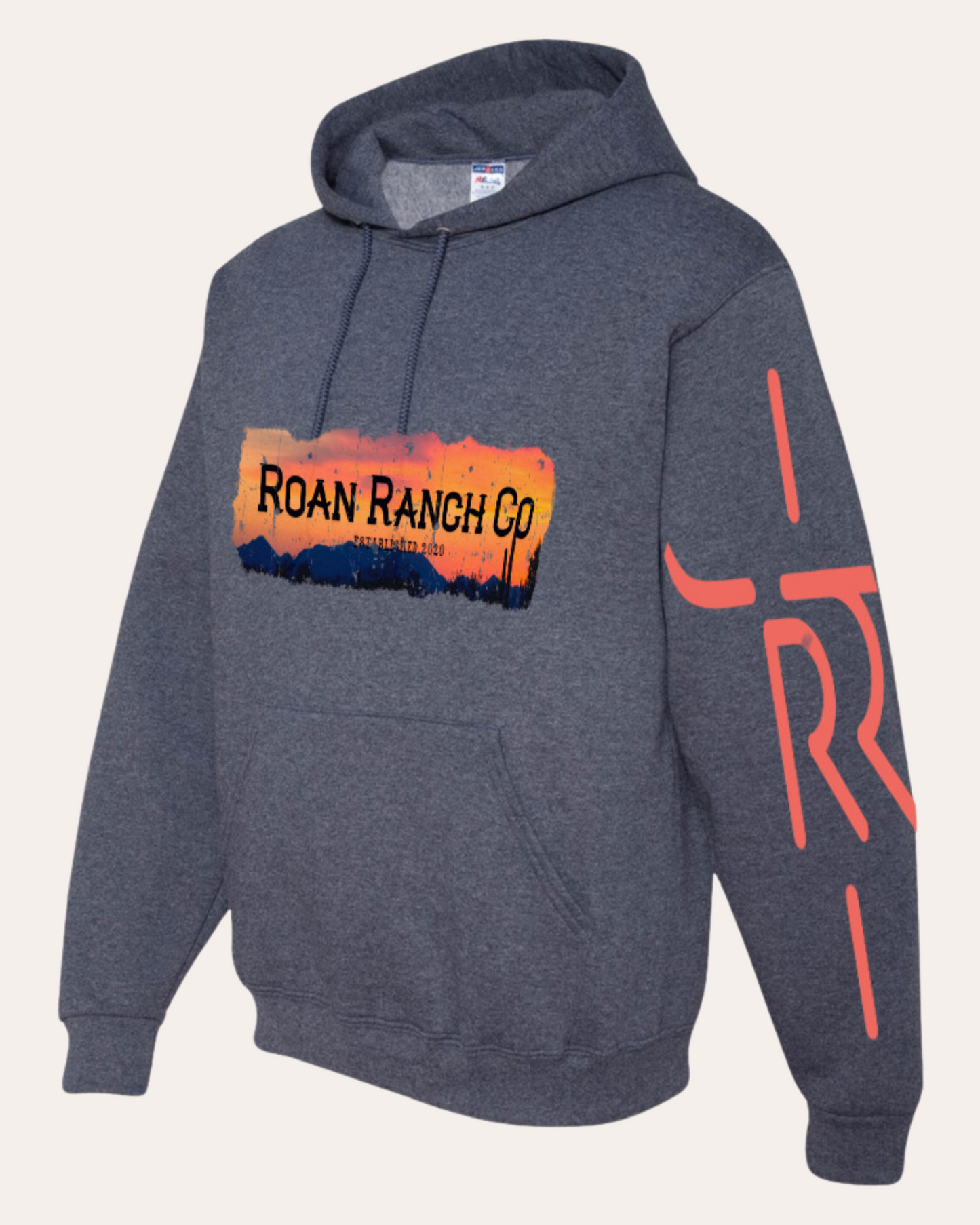 Sunset Ranch Hoodie - Heather Navy