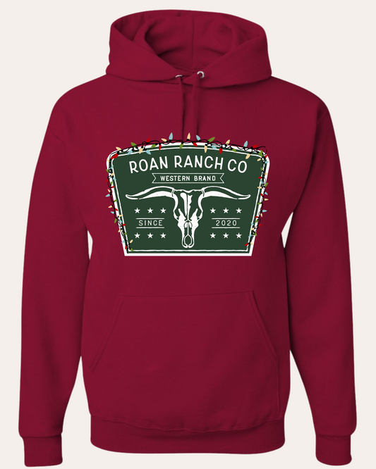 Christmas on the Ranch Hoodie - Cherry / Limited Edition