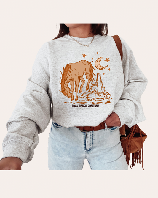 Wild Ranch Crewneck - Ash