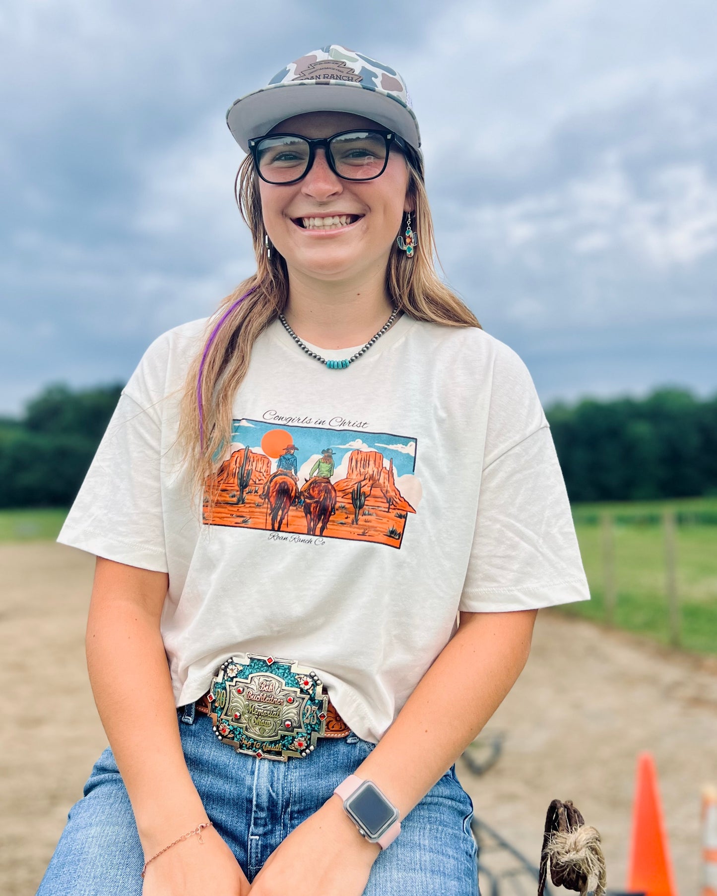 Cowgirls in Christ Cropped Tee - Natural