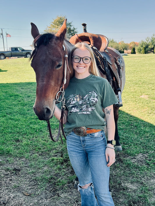 Wild Crosses Tee - Olive