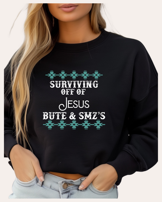 Just Surviving Crewneck ~ Black