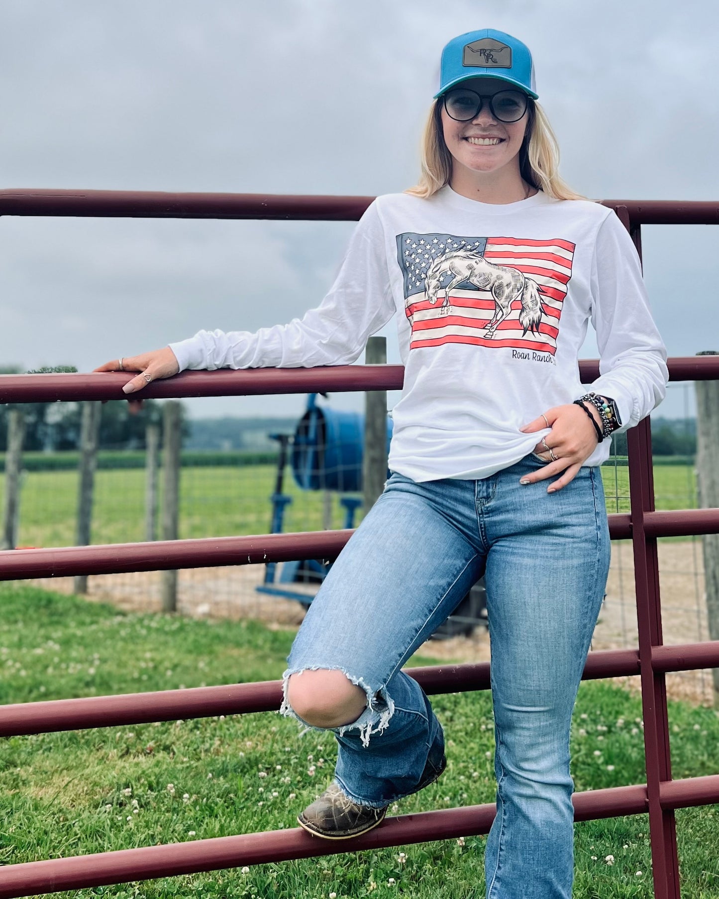 Freedom Ranch Long Sleeve - White