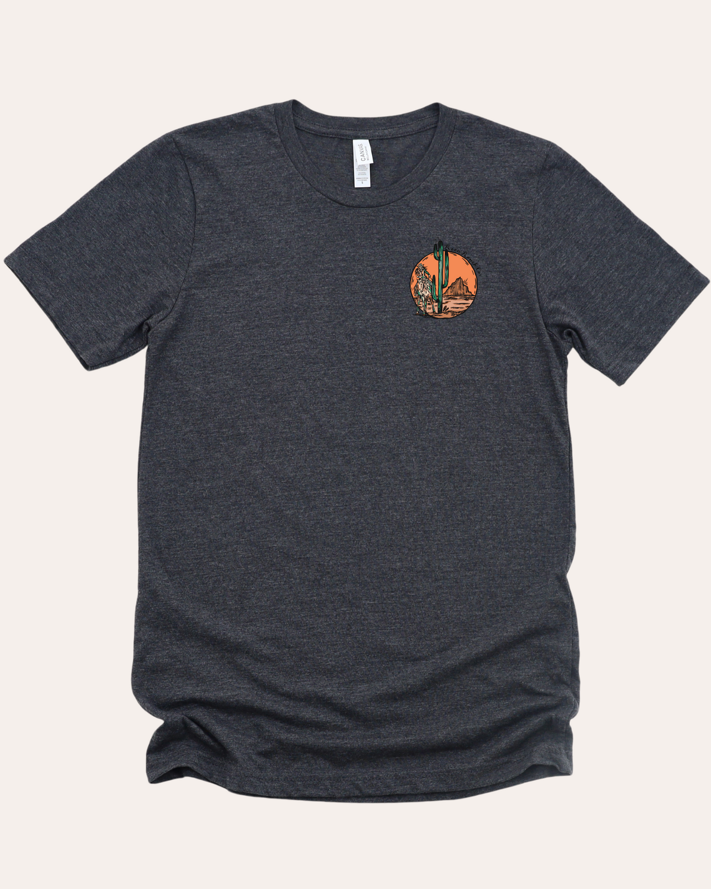 Cowgirl Grace Tee - Dark Grey