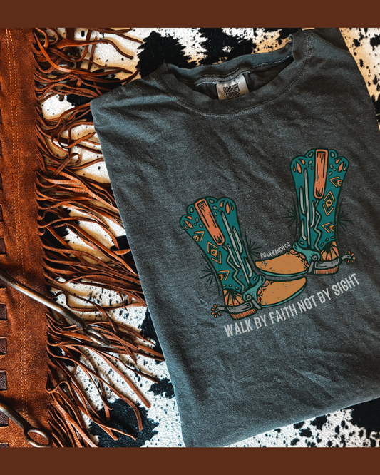 Walk by Faith - Black Tee