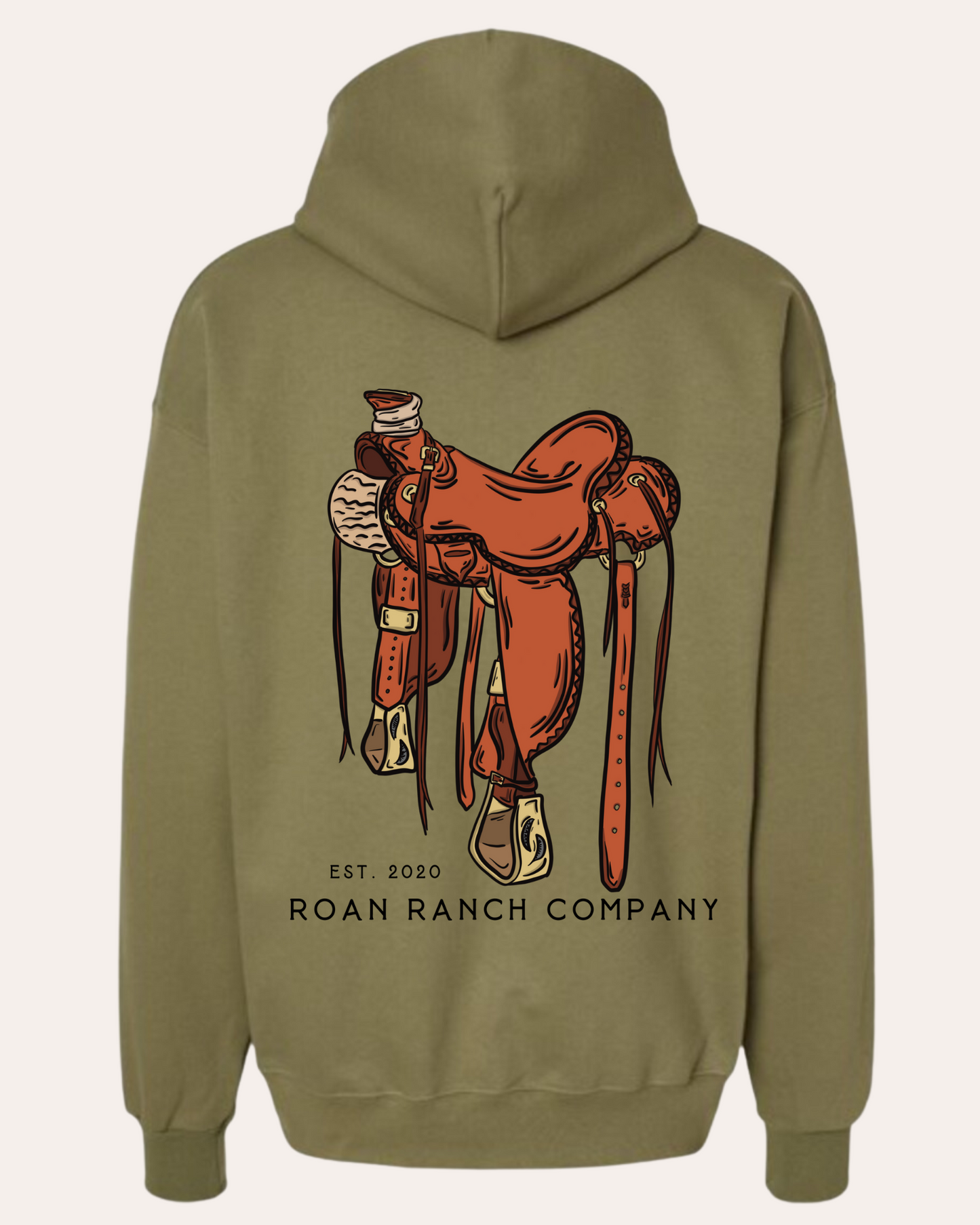 Roan Saddle Hoodie - Olive