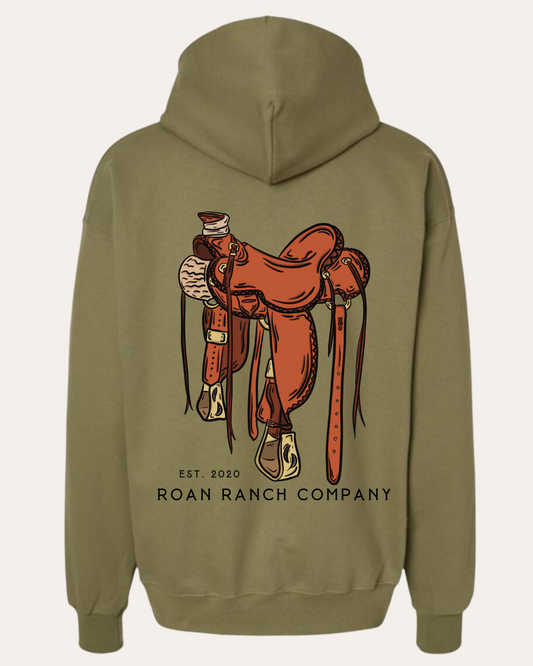 Roan Saddle Hoodie - Olive