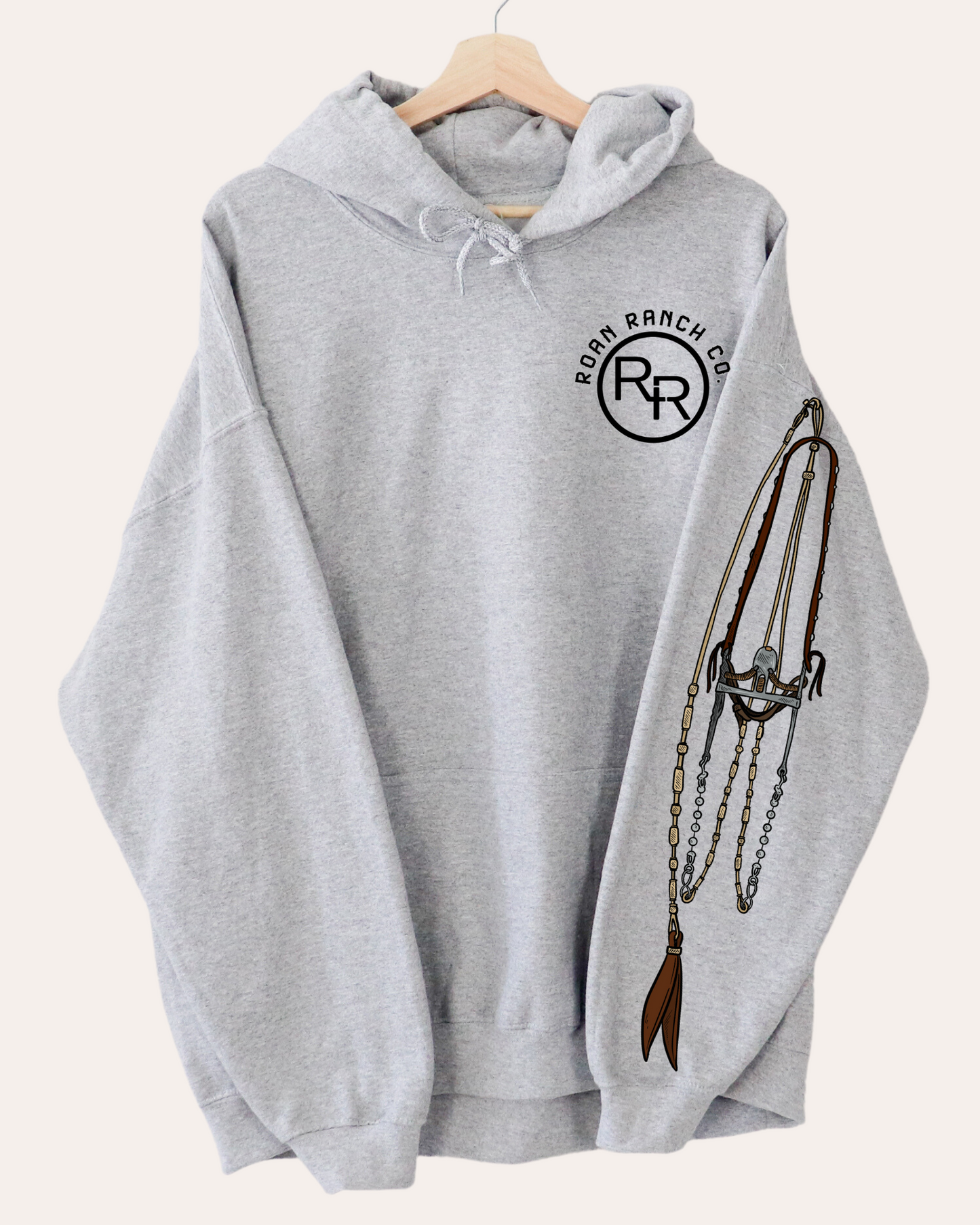 Roan Saddle Hoodie - Grey