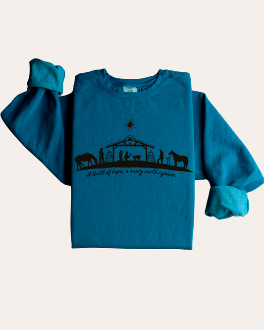 Neol Ranch Crewneck - Snowfall Blue